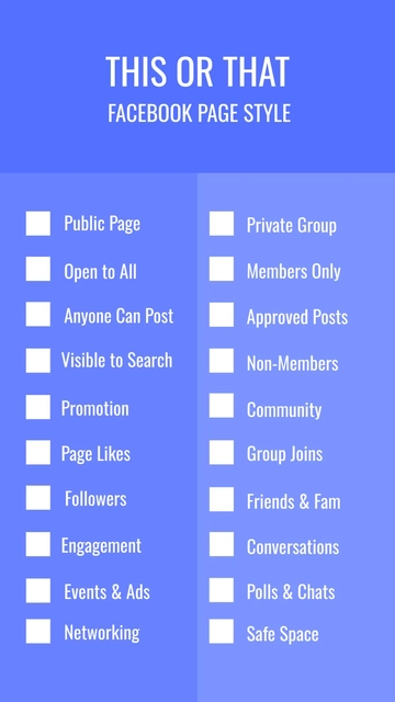 Free Public or Private This or That Facebook Page Template to Edit Online