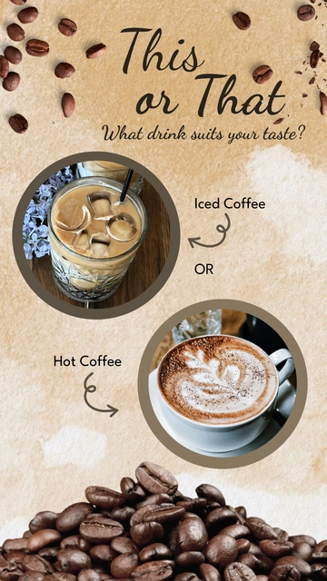 Free This or That Drinks Facebook Post Template to Edit Online