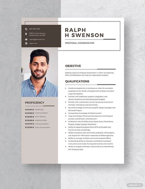 Proposal Coordinator Resume