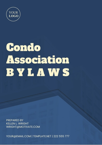 Free Condo Association Bylaws Template to Edit Online