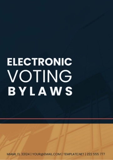 Free Electronic Voting Bylaws Template to Edit Online