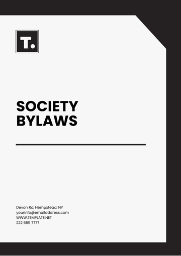 Free Society Bylaws Template to Edit Online