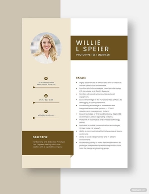 Prototype Test Engineer Resume