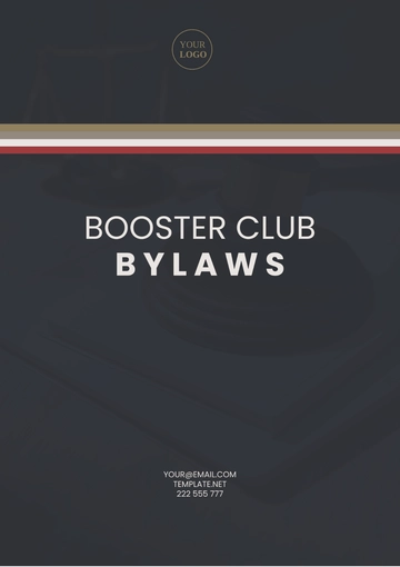 Free Booster Club Bylaws Template to Edit Online