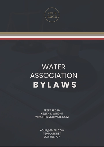 Free Water Association Bylaws Template to Edit Online