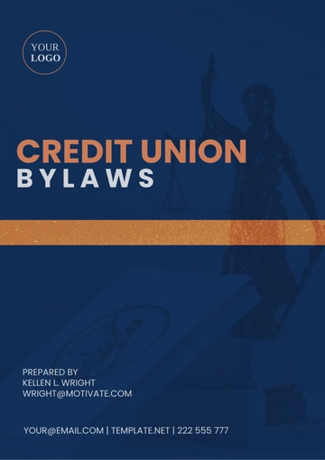 Free Credit Union Bylaws Template to Edit Online
