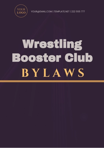 Free Wrestling Booster Club Bylaws Template to Edit Online