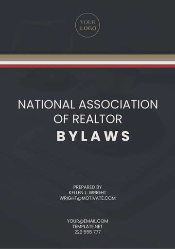 Free Nar(National Association Of Realtor) Bylaws Template to Edit Online