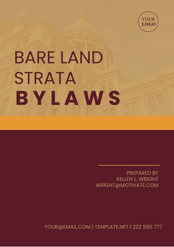 Free Bare Land Strata Bylaws Template to Edit Online