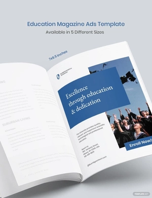 Education Magazine Ads Template
