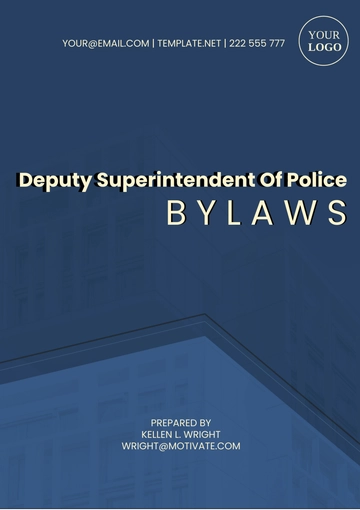 Free Dsp(Deputy Superintendent Of Police) Bylaws Template to Edit Online
