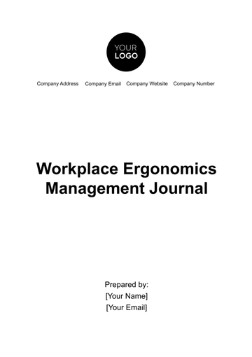 Free Workplace Ergonomics Management Journal Template to Edit Online