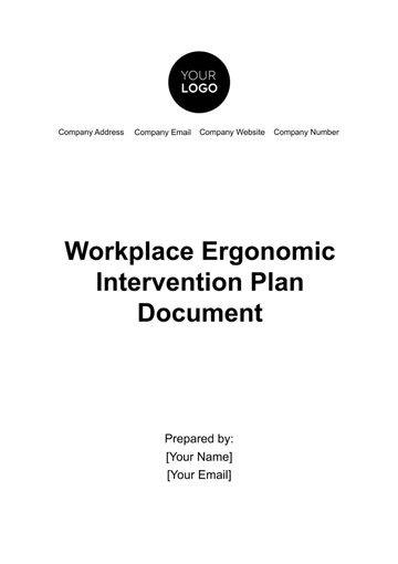 Free Workplace Ergonomic Intervention Plan Document Template to Edit Online