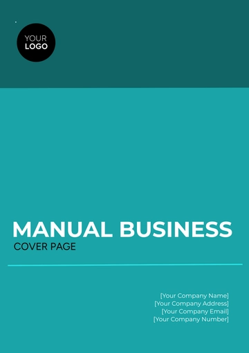 Free Manual Business Cover Page Template to Edit Online