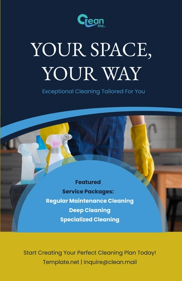 Free Customizable Cleaning Service Packages Poster Template to Edit Online