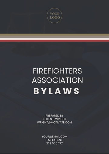Free Firefighters Association Bylaws Template to Edit Online