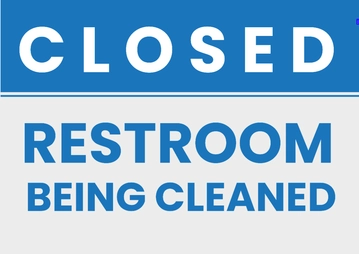 Free Restroom Cleaning Signage Template to Edit Online