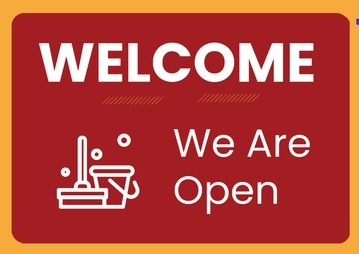 Free Customizable Welcome Sign Template for Cleaning Businesses to Edit Online