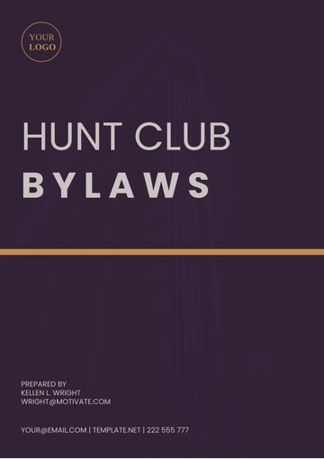 Free Hunt Club Bylaws Template to Edit Online