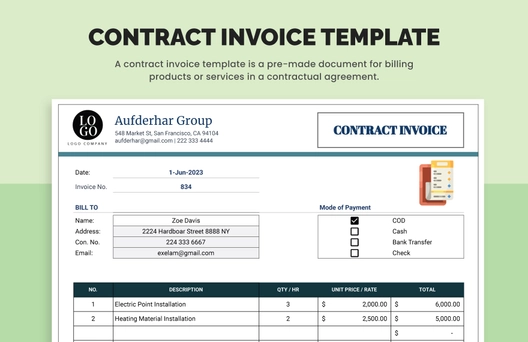 Contract Invoice Template