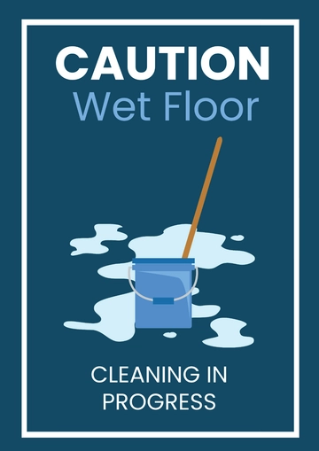 Free Cleaning Crew In Progress Warning Sign Template to Edit Online