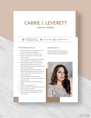 Physical Trainer Resume
