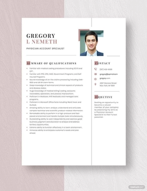 Physician Account Specialist Resume