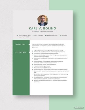 Physician Practice Manager Resume
