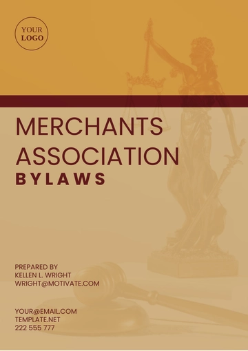 Free Merchants Association Bylaws Template to Edit Online