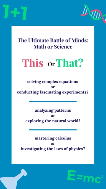 Free Math or Science This or That Story Template to Edit Online