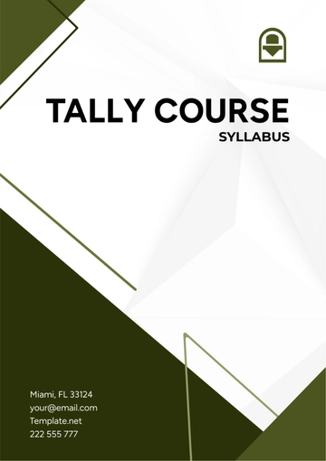 Free Tally Course Syllabus Template to Edit Online