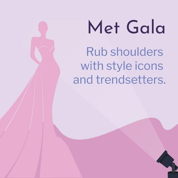 Free Met Gala Facebook Post Template to Edit Online