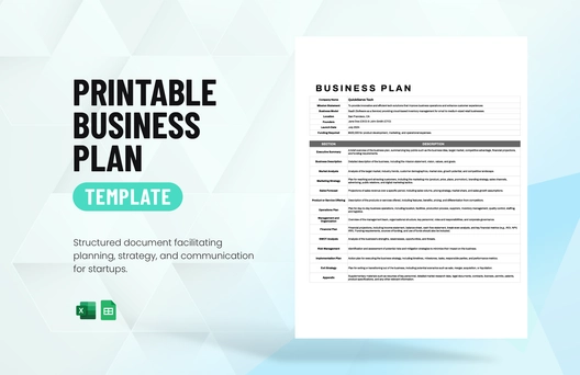 Printable Business Plan Template