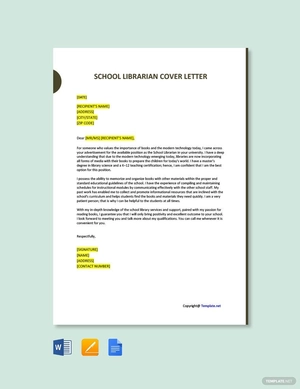 School Librarian Cover Letter