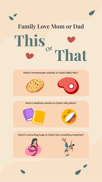 Free Mom or Dad This or That Instagram Post Template to Edit Online