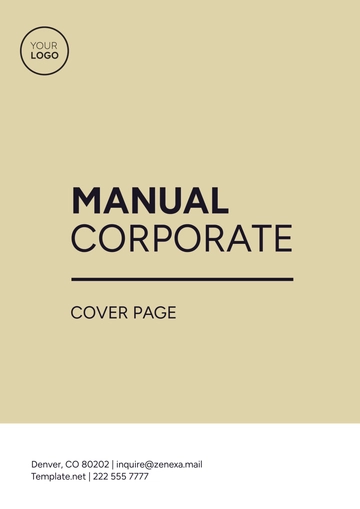 Free Manual Corporate Cover Page Template to Edit Online