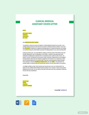 Clinical Medical Assistant Cover Letter