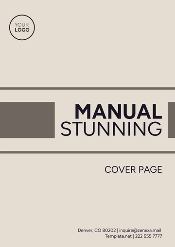 Free Manual Stunning Cover Page Template to Edit Online