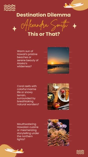 Free Hawaii or Alaska This or That Instagram Post Template to Edit Online