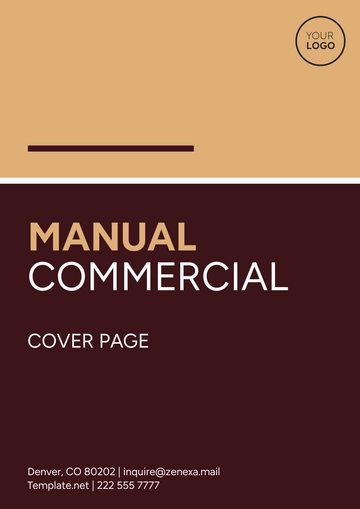 Free Manual Commercial Cover Page Template to Edit Online