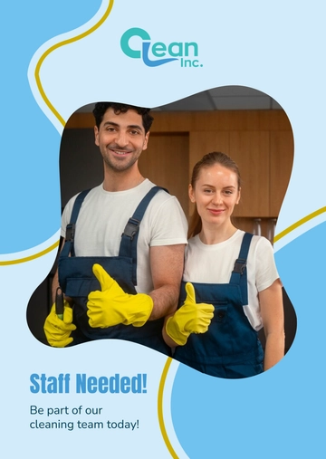 Free Cleaning Services Talent Acquisition Ad Template to Edit Online