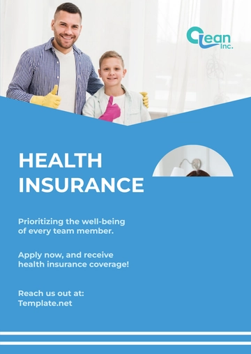 Free Cleaning Services Health Insurance Ad Template to Edit Online