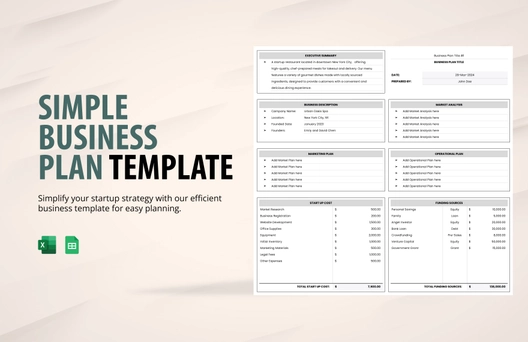 Simple Business Plan Template Simple Business Plan Template
