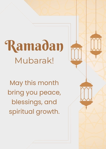 Free Ramadan Greeting Card Template to Edit Online
