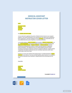 Medical Assistant Instructor Cover Letter