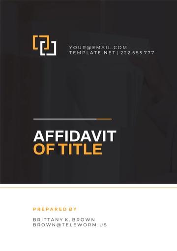 Free Illinois Affidavit of Title Template to Edit Online