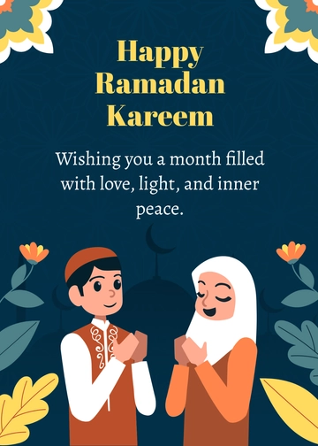 Free Happy Ramadan Kareem Wishes Template to Edit Online