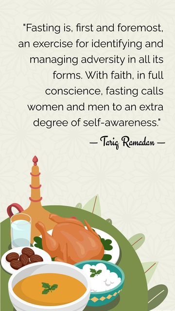 Free Ramadan Fasting Quotes Template to Edit Online