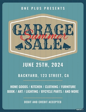 Printable Garage Sale Flyer Template