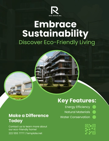 Free Eco-Friendly and Green Homes Flyer Template to Edit Online